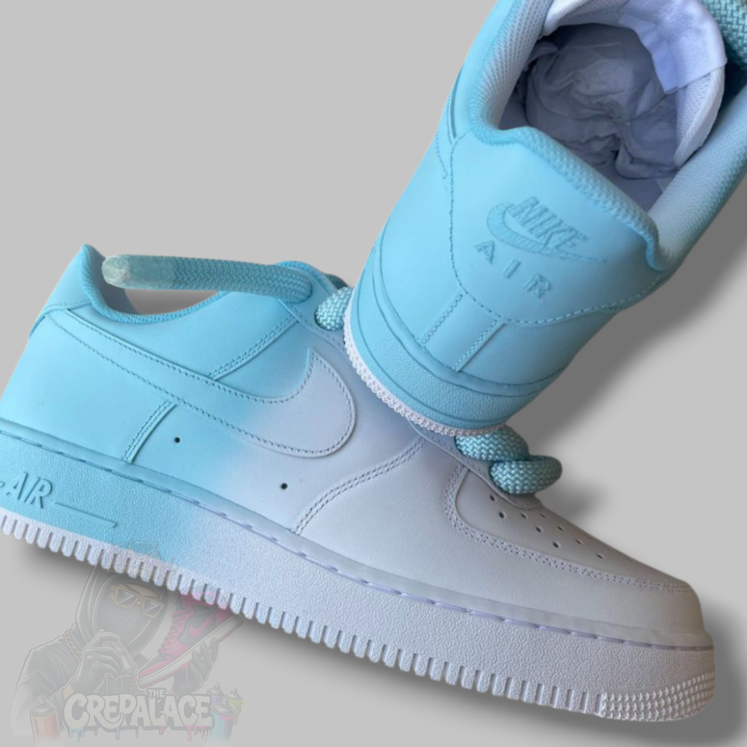 Custom Air Force 1 'Faded Blue Rope Laces'