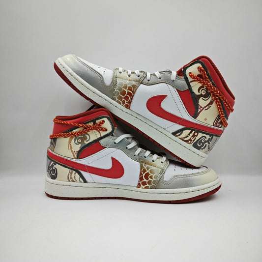 Custom Jordan 1 Mid 'Red Phosphorus'
