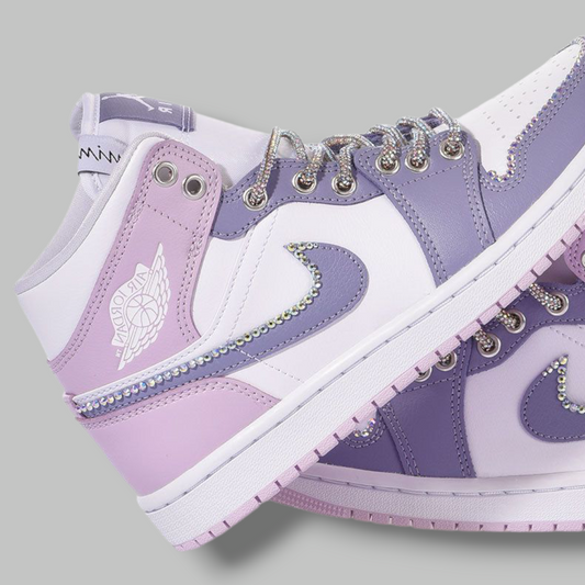 Custom Air Jordan 1 'Violet Swarovski'
