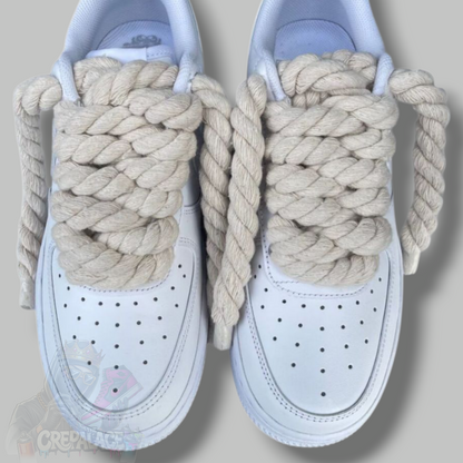 Custom Air Force 1 'Beige Rope Laces'