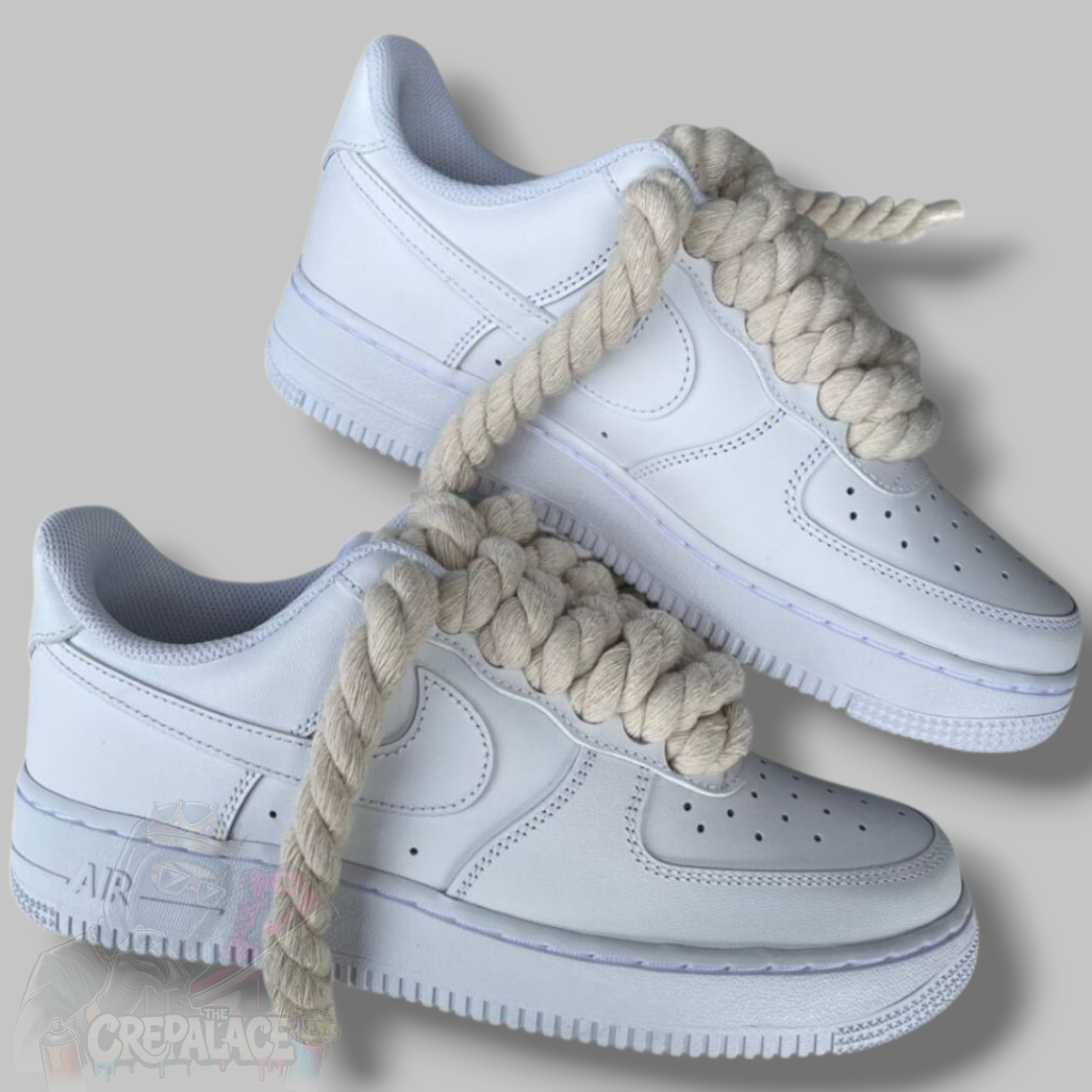 Custom Air Force 1 'Beige Rope Laces'