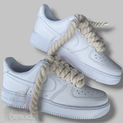Custom Air Force 1 'Beige Rope Laces'