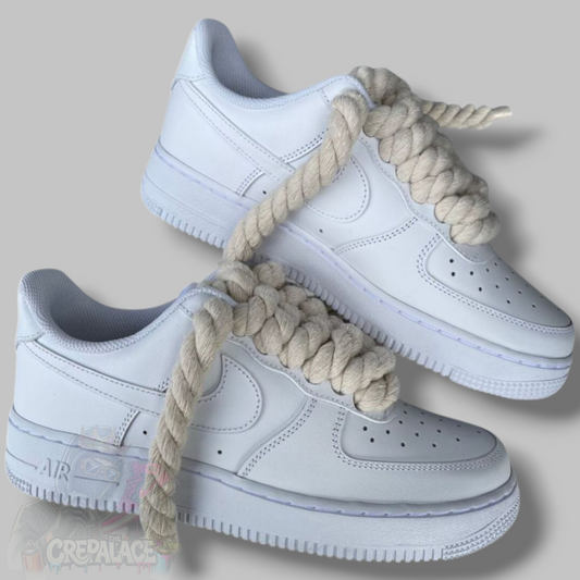 Custom Air Force 1 'Beige Rope Laces'