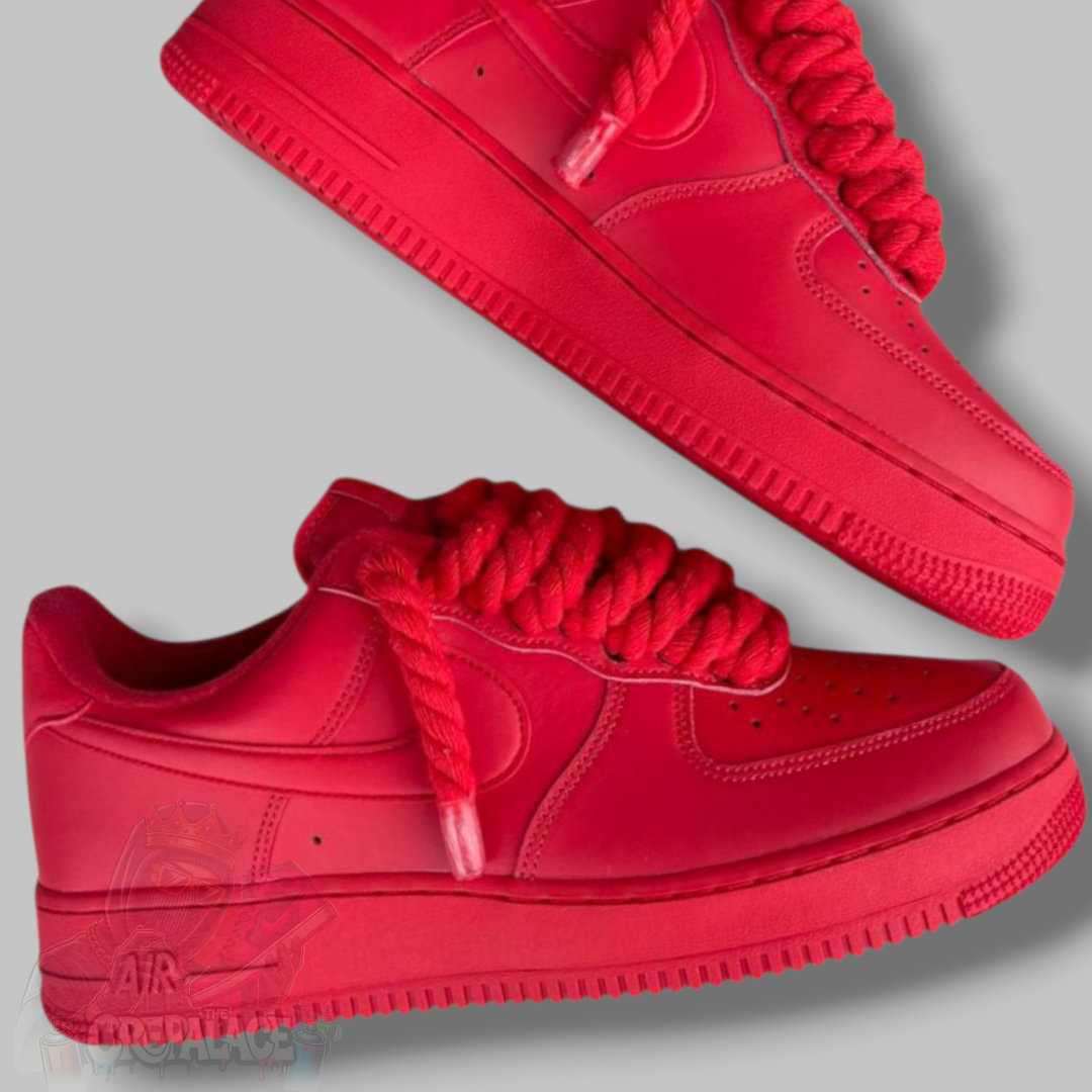 Custom Air Force 1 'Red Rope Laces'