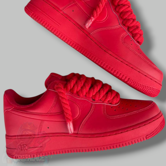 Custom Air Force 1 'Red Rope Laces'