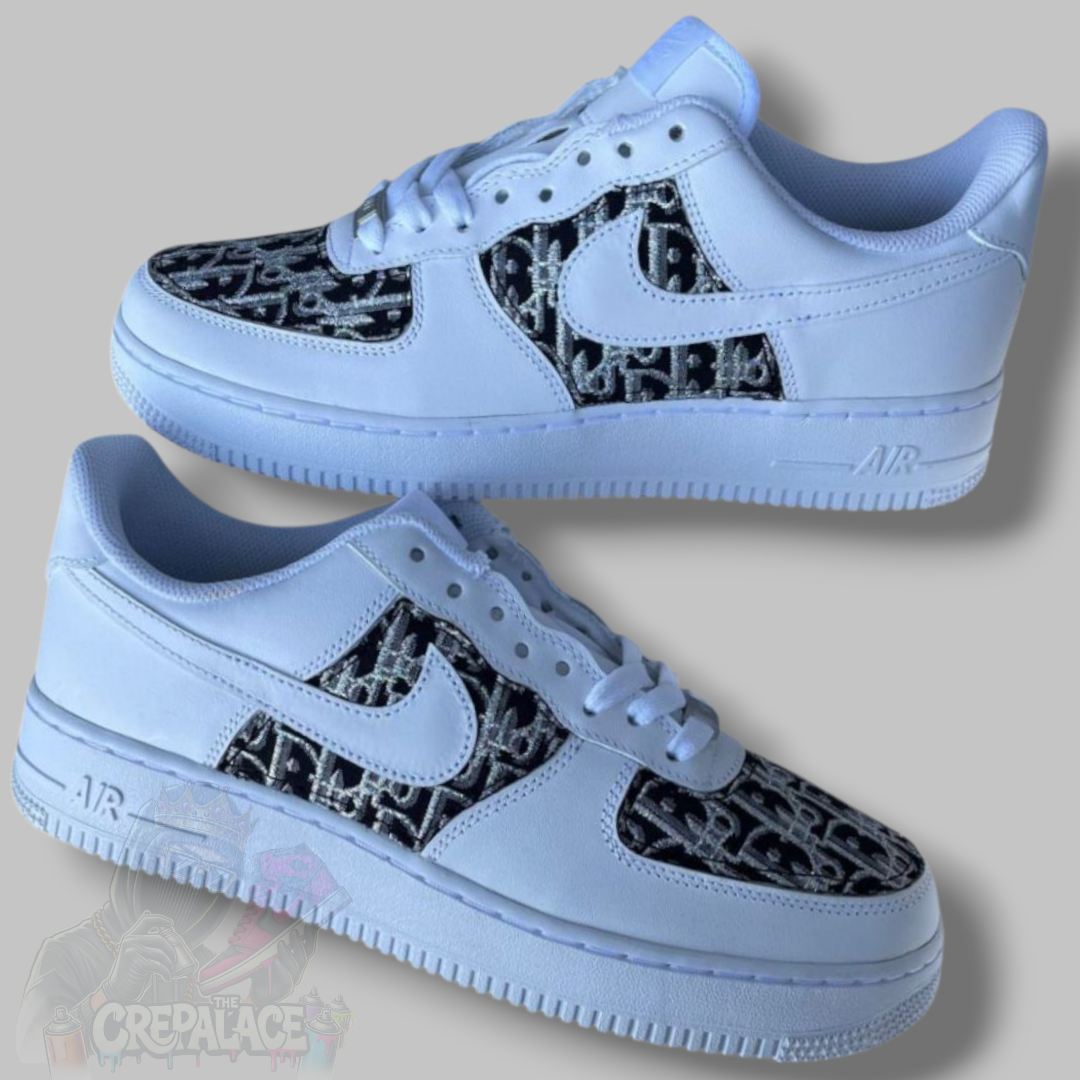 Custom Air Force 1 'CD Black/Grey'
