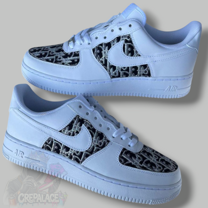 Custom Air Force 1 'CD Black/Grey'