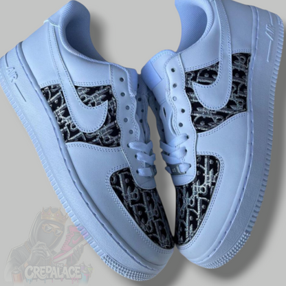 Custom Air Force 1 'CD Black/Grey'