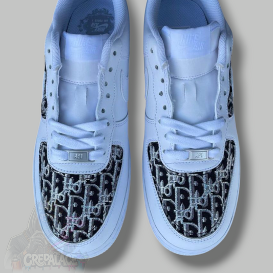 Custom Air Force 1 'CD Black/Grey'