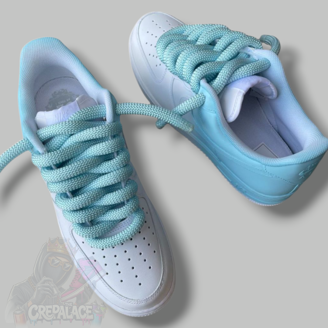 Custom Air Force 1 'Faded Blue Rope Laces'