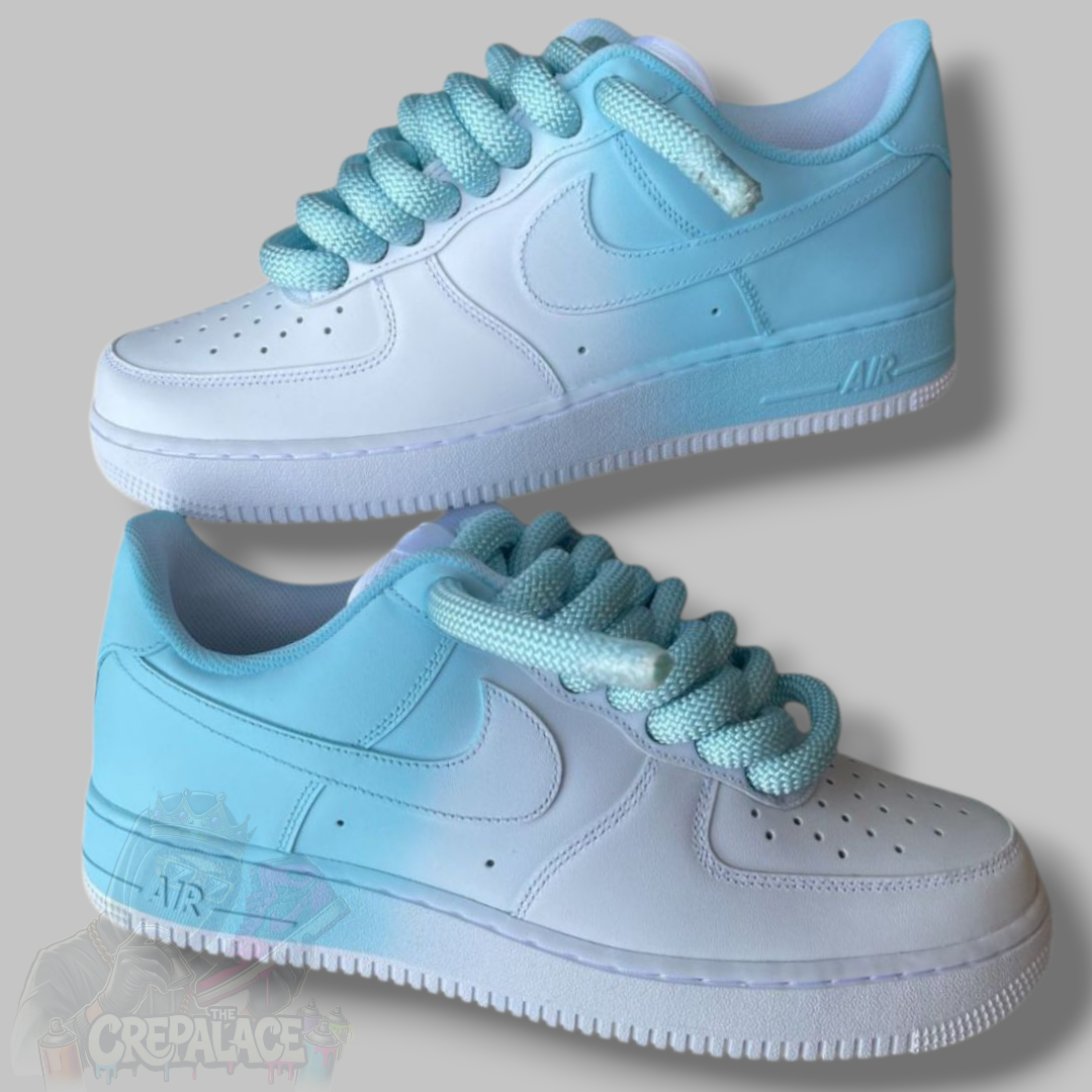 Custom Air Force 1 'Faded Blue Rope Laces'