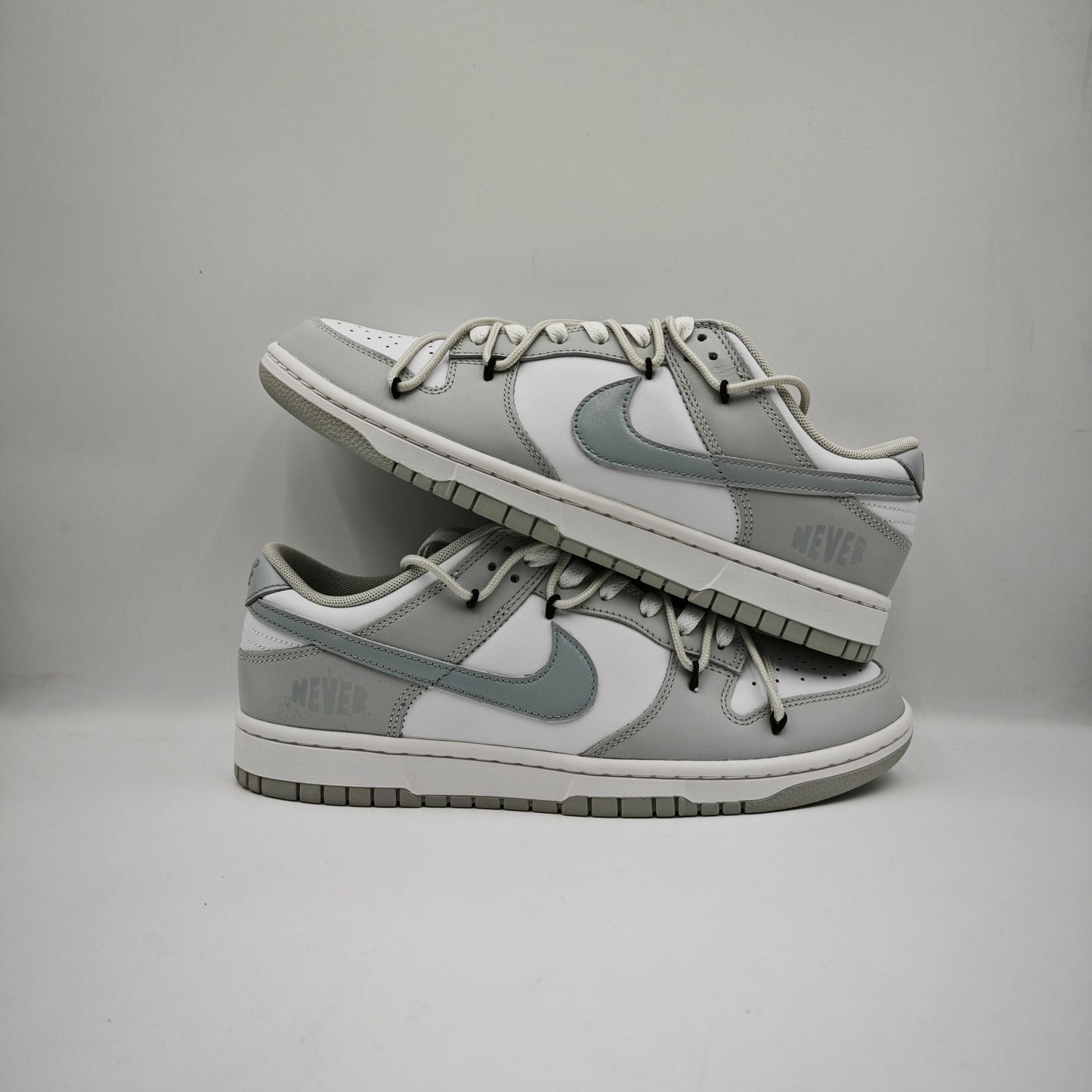 Custom Dunk Low 'White and Grey'