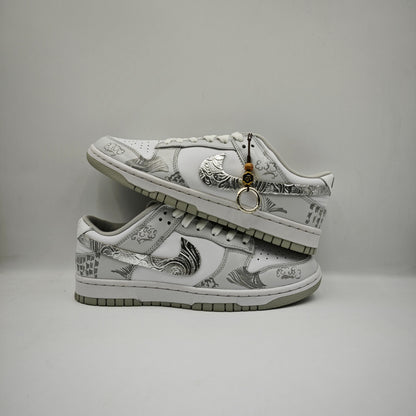 Custom Dunk Low 'Silver Dragon'