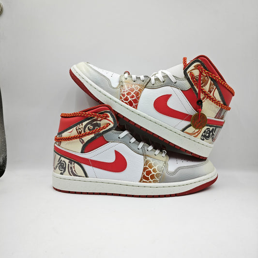Custom Jordan 1 Mid 'Red Phosphorus'