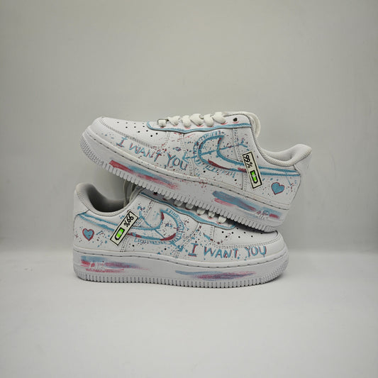 Custom Air Force 1 'Couple Blue'