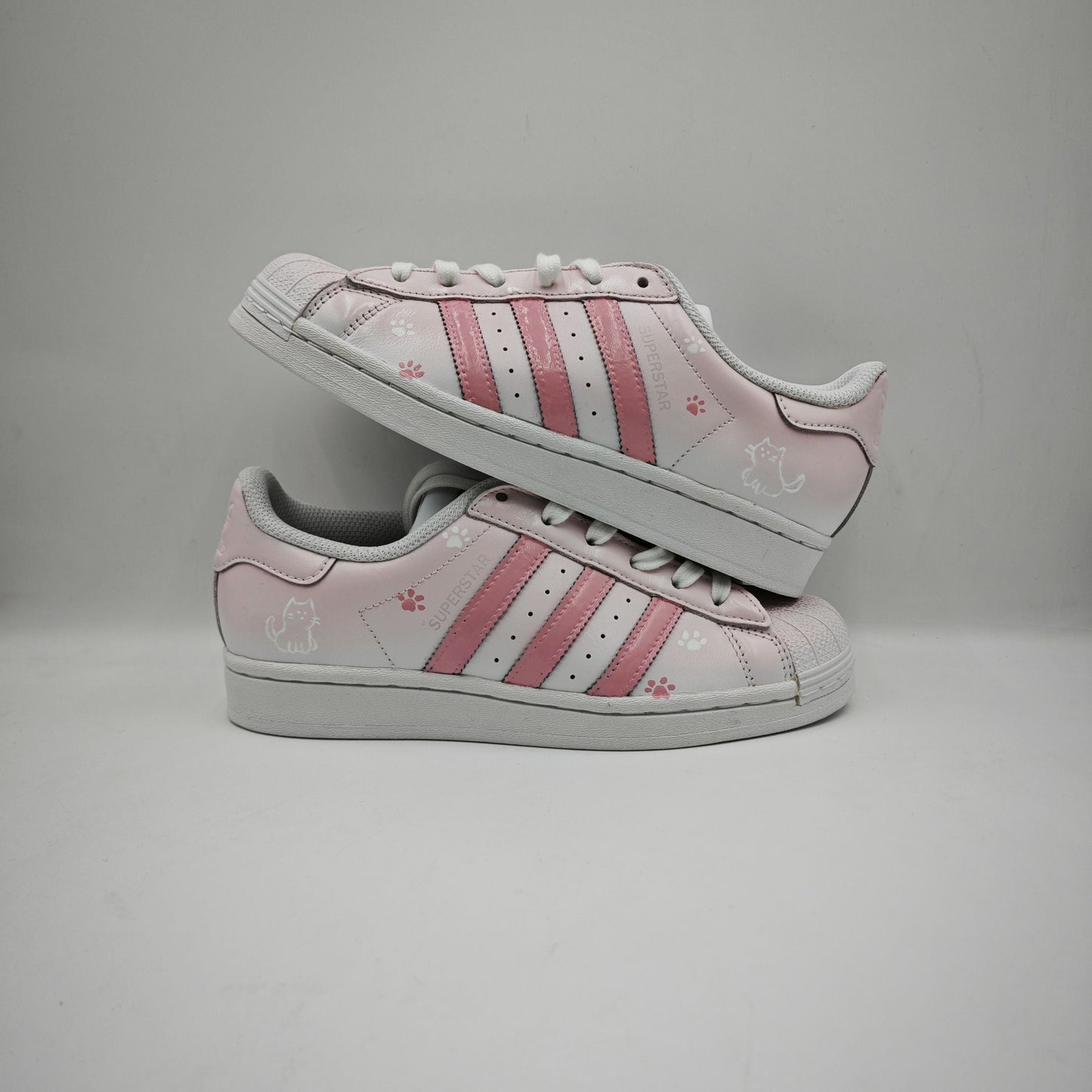 Custom Adidas Superstar 'Pink Paws'