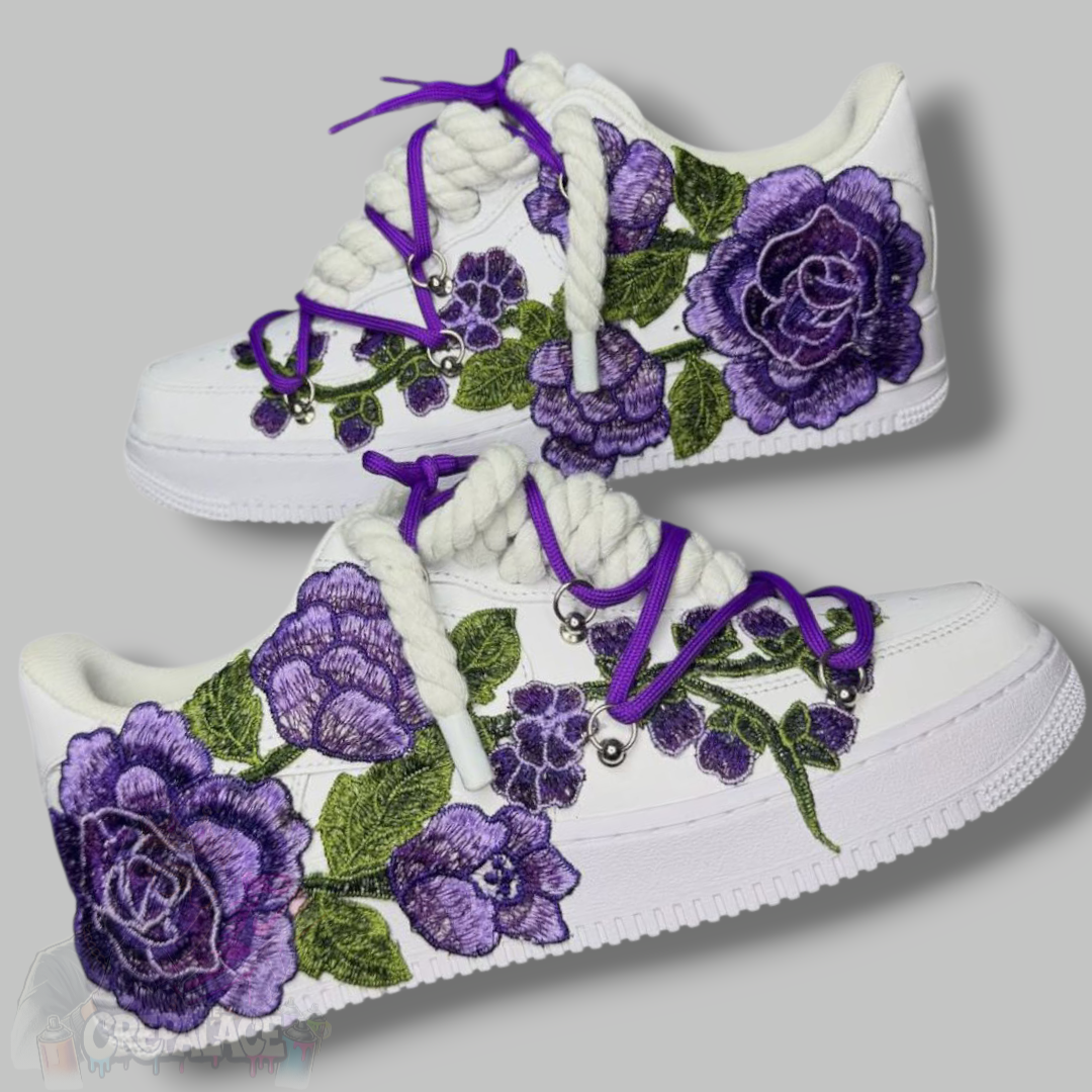 Custom Air Force 1 'Purple Floral'