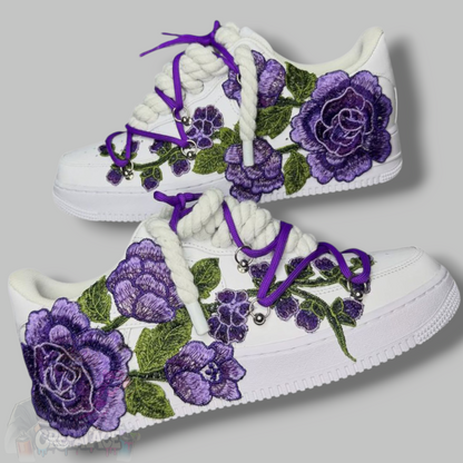 Custom Air Force 1 'Purple Floral'