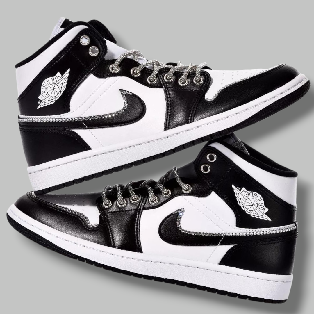 Custom Air Jordan 1 'Panda Swarovski'