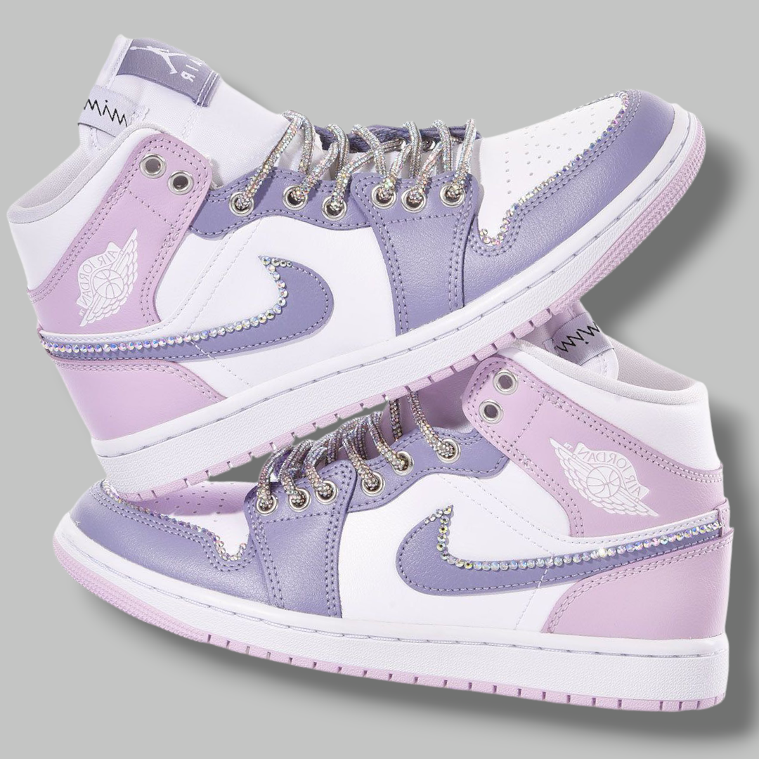 Custom Air Jordan 1 'Violet Swarovski'