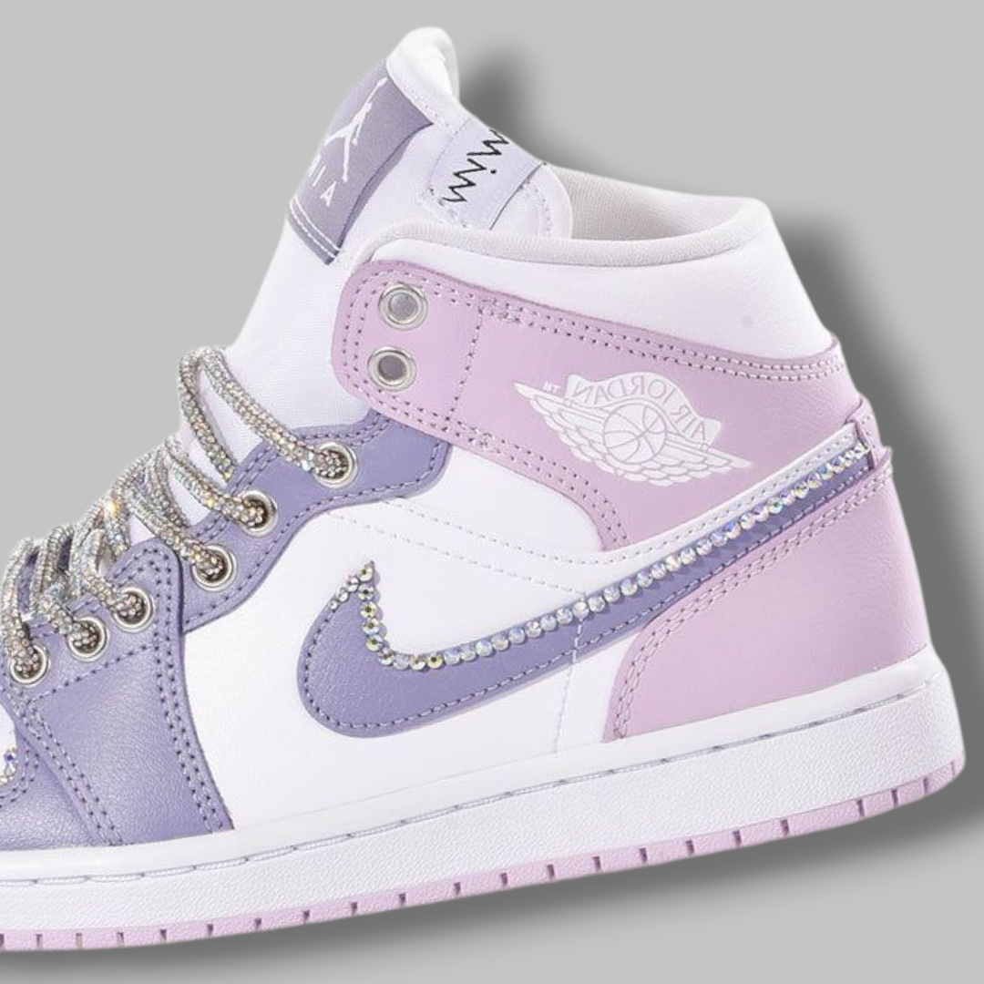 Custom Air Jordan 1 'Violet Swarovski'